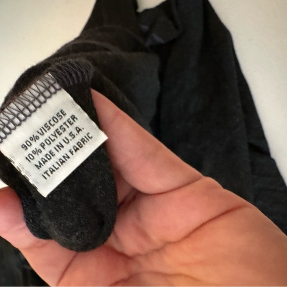 bryn Walker Gray Soft 90% Viscose Waterfall Lagenlook Oversized Tunic Top Size L - Picture 9 of 12